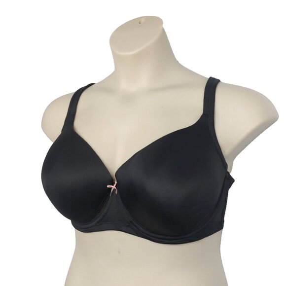 Lane Bryant Cacique Womens Bra Cool Bliss Balconette 50DD Black Underwire - Picture 4 of 10